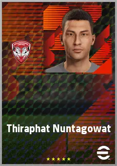 Thiraphat Nuntagowat eFootball 2026 player card, 64 OVR CMF