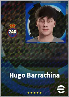 Hugo Barrachina eFootball 2026 player card, 62 OVR CB