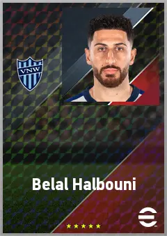 Belal Halbouni eFootball 2026 player card, 70 OVR CB