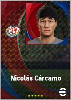 Nicolás Cárcamo eFootball 2026 player card, 63 OVR CMF