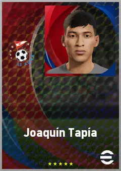 Joaquín Tapía eFootball 2026 player card, 67 OVR RWF