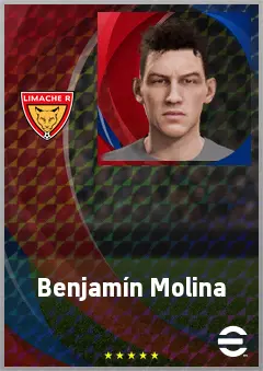 Benjamín Molina eFootball 2026 player card, 64 OVR CB