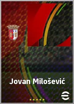 Jovan Milošević eFootball 2026 player card, 70 OVR CF