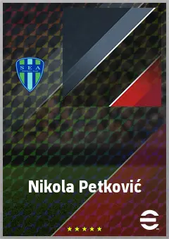 Nikola Petković eFootball 2026 player card, 70 OVR DMF