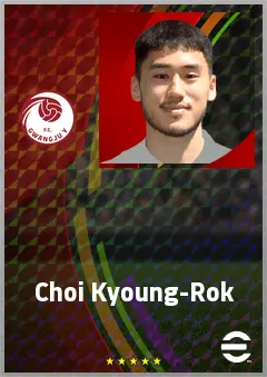Choi Kyoung-Rok eFootball 2026 player card, 68 OVR AMF