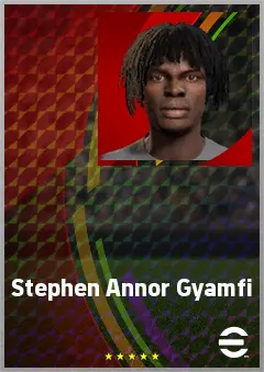Stephen Annor Gyamfi eFootball 2026 player card, 65 OVR CF