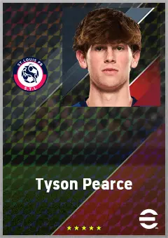 Tyson Pearce eFootball 2026 player card, 64 OVR RB