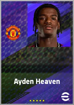 Ayden Heaven eFootball 2026 player card, 71 OVR CB