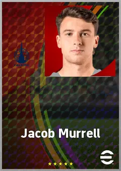 Jacob Murrell eFootball 2026 player card, 69 OVR CF