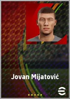 Jovan Mijatović eFootball 2026 player card, 70 OVR CF