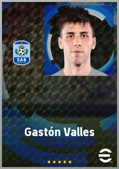 Gastón Valles eFootball 2026 player card, 65 OVR CF