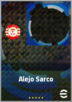 Alejo Sarco eFootball 2026 player card, 68 OVR CF