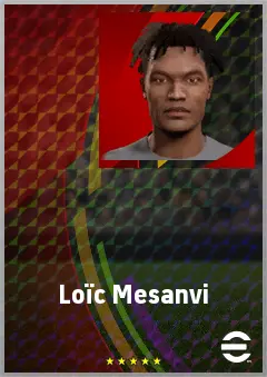 Loïc Mesanvi eFootball 2026 player card, 67 OVR LWF
