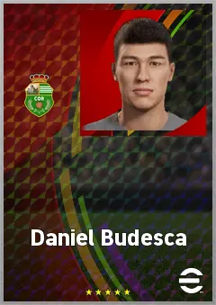Daniel Budesca eFootball 2026 player card, 65 OVR RB