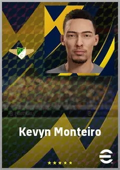 Kevyn Monteiro eFootball 2026 player card, 65 OVR CB