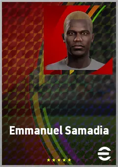 Emmanuel Samadia eFootball 2026 player card, 68 OVR LB