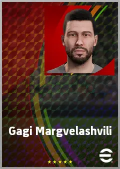 Gagi Margvelashvili eFootball 2026 player card, 69 OVR CB