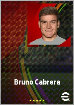 Bruno Cabrera eFootball 2026 player card, 70 OVR RMF