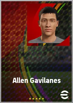 Allen Gavilanes eFootball 2026 player card, 69 OVR RMF