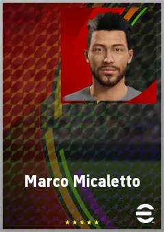 Marco Micaletto eFootball 2026 player card, 69 OVR CMF