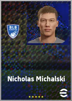 Nicholas Michalski eFootball 2026 player card, 63 OVR GK