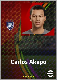 Carlos Akapo eFootball 2026 player card, 70 OVR RB
