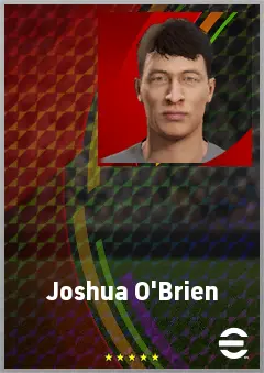 Joshua O'Brien eFootball 2026 player card, 69 OVR CB