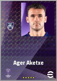 Ager Aketxe eFootball 2026 player card, 71 OVR RWF
