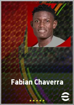 Fabian Chaverra eFootball 2026 player card, 67 OVR RMF