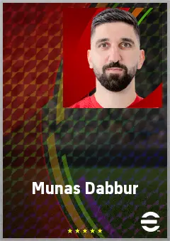 Munas Dabbur eFootball 2026 player card, 71 OVR CF