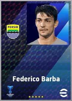 Federico Barba eFootball 2026 player card, 73 OVR CB