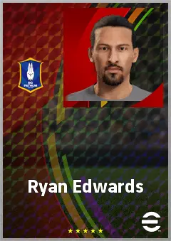 Ryan Edwards eFootball 2026 player card, 68 OVR AMF