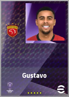 Gustavo eFootball 2026 player card, 72 OVR CF