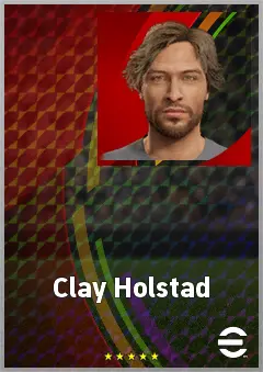 Clay Holstad eFootball 2026 player card, 67 OVR CMF