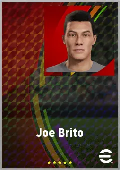 Joe Brito eFootball 2026 player card, 68 OVR LMF