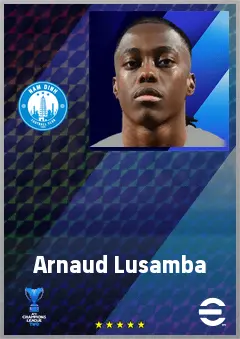 Arnaud Lusamba eFootball 2026 player card, 70 OVR CMF