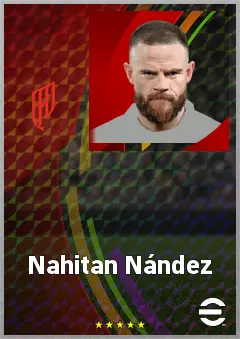 Nahitan Nández eFootball 2026 player card, 75 OVR CMF
