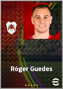 Róger Guedes eFootball 2026 player card, 77 OVR SS