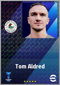 Tom Aldred eFootball 2026 player card, 68 OVR CB