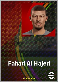 Fahad Al Hajeri eFootball 2026 player card, 67 OVR CB