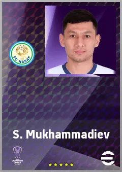 S. Mukhammadiev eFootball 2026 player card, 66 OVR RB