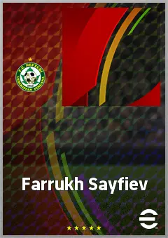 Farrukh Sayfiev eFootball 2026 player card, 69 OVR LB