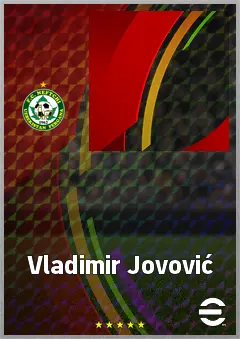 Vladimir Jovović eFootball 2026 player card, 69 OVR LWF