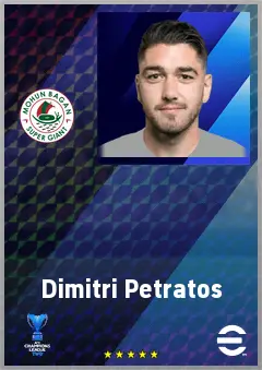 Dimitri Petratos eFootball 2026 player card, 70 OVR AMF