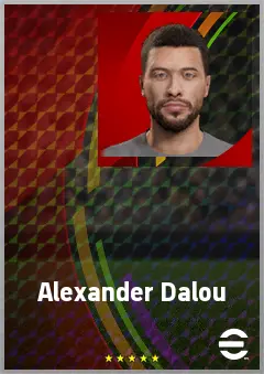 Alexander Dalou eFootball 2026 player card, 67 OVR CMF