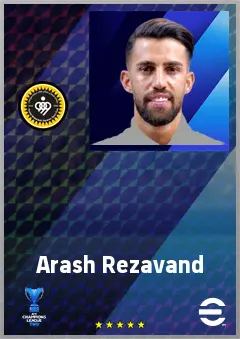 Arash Rezavand eFootball 2026 player card, 69 OVR AMF