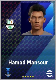 Hamad Mansour eFootball 2026 player card, 65 OVR CF