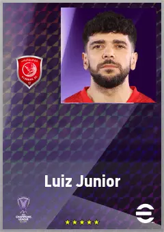 Luiz Junior eFootball 2026 player card, 70 OVR DMF