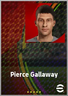 Pierce Gallaway eFootball 2026 player card, 67 OVR DMF