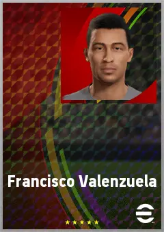 Francisco Valenzuela eFootball 2026 player card, 64 OVR LWF